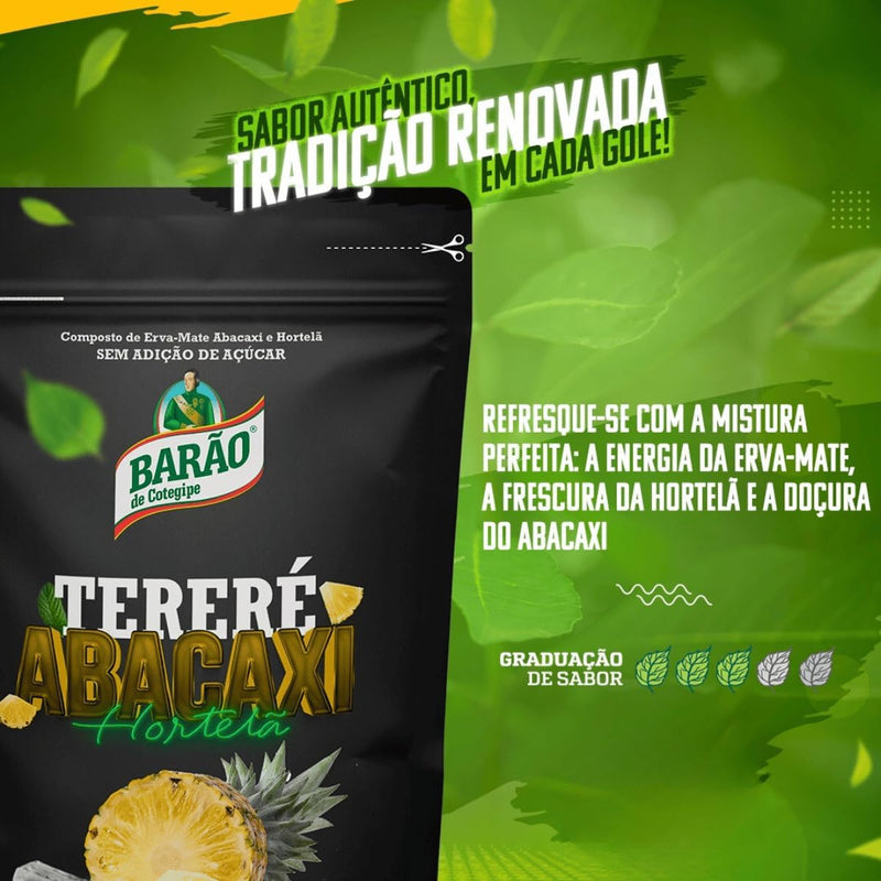 Barao Erva Mate Terere Abacaxi e Hortela 500g