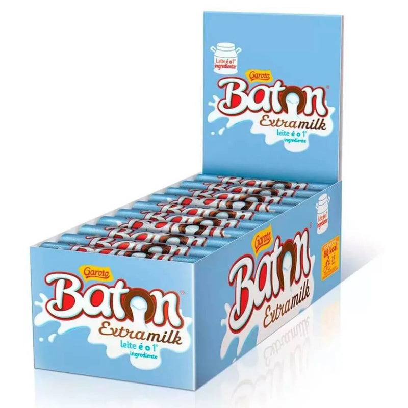 Garoto Baton Extra Milk Caixa (30 unidades)
