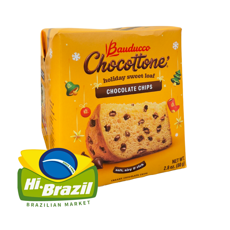 Bauducco Mini Panettone Chocottone Gotas de Chocolate Caixa 24 Unidades de 80g cada