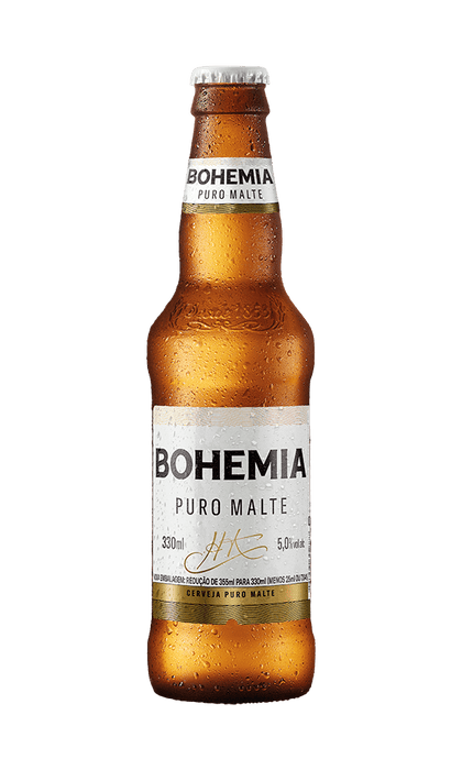 Bohemia Puro Malte Long Neck 350ml - Brazilian Pilsen Beer bottle 11oz