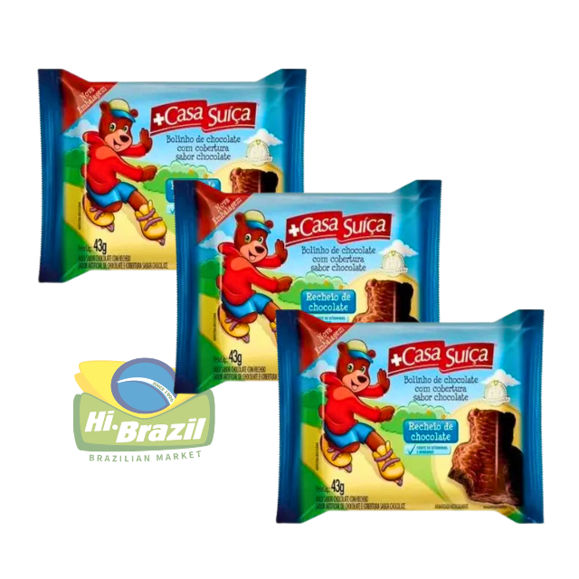 Casa Suiça Bear Cake with Chocolate topping 43g - 3 Units