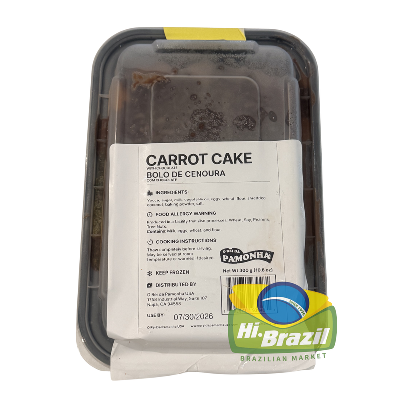 O Rei da Pamonha Bolo de Cenoura com Cobertura de Chocolate 300g
