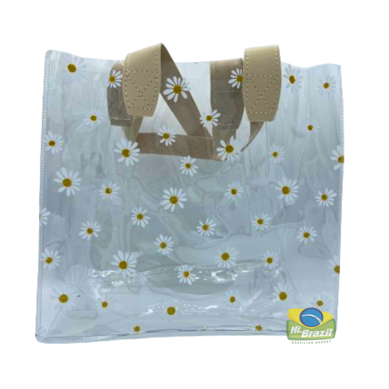 Transparent Bag with Flowers