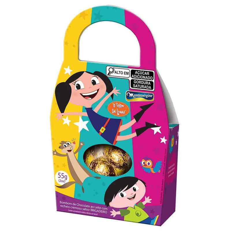 Montevergine Show da Luna Bombons de Chocolate com Recheio sabor Brigadeiro 55g