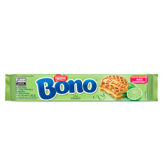Nestle Bono Biscoito recheado sabor Torta de Limao 90g