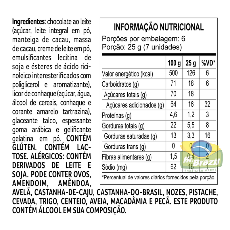 Drageados Clasicos ao Leite com Licor 150g