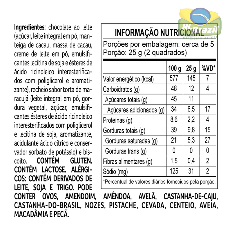 Cacau Show Tablete Dreams Torta de Maracuja 130g