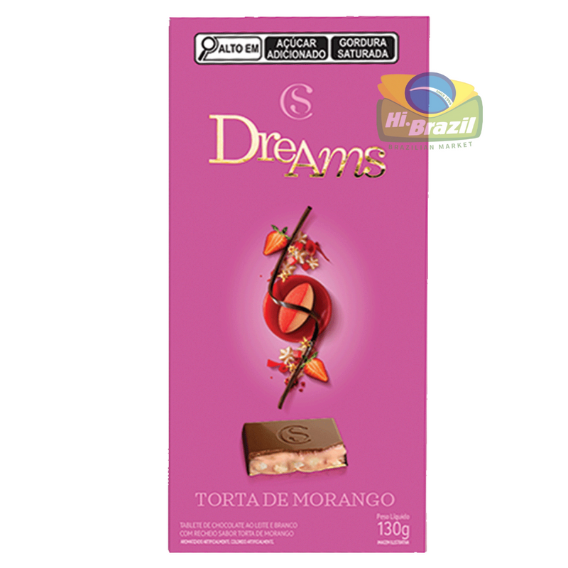 Cacau Show Tablete Dreams Torta de Morango 130g