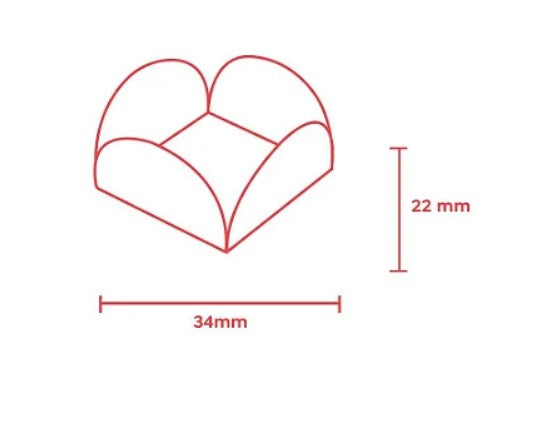 Forminha Caixinha 4 Petalas Lisa