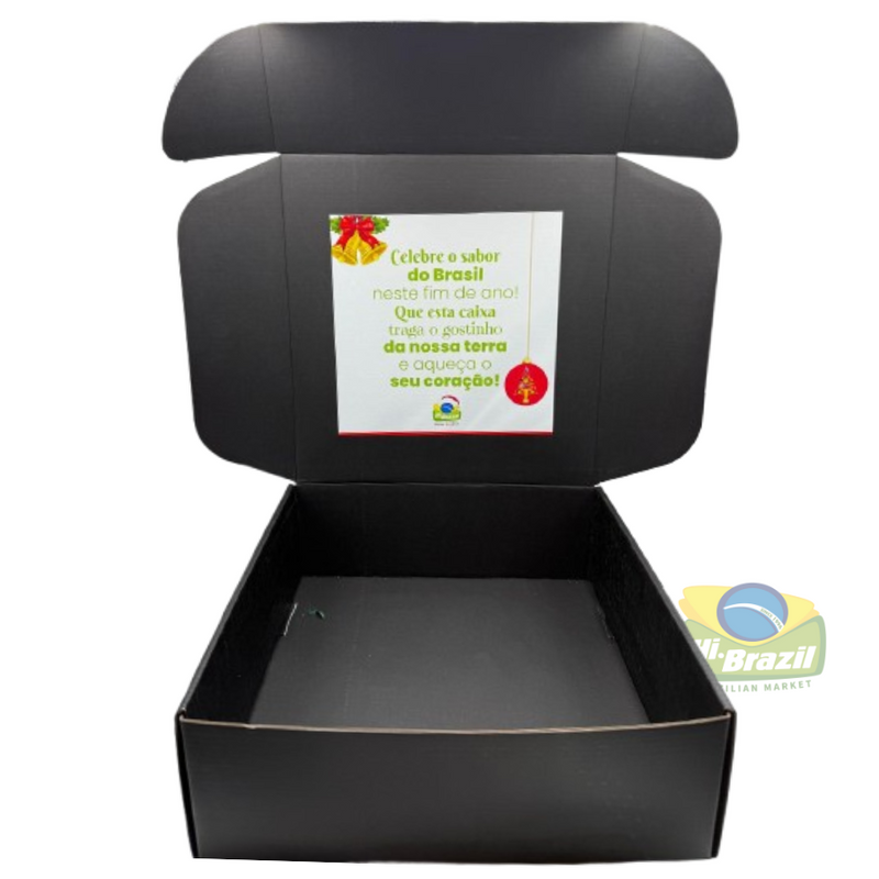 Embalagem Cesta Caixa Preta Decorada