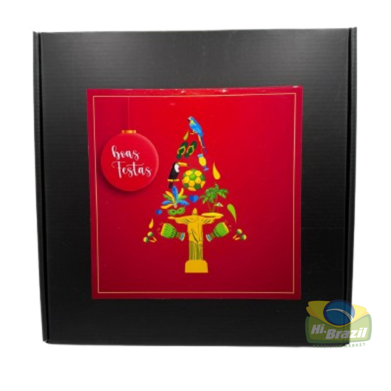 Embalagem Cesta Caixa Preta Decorada