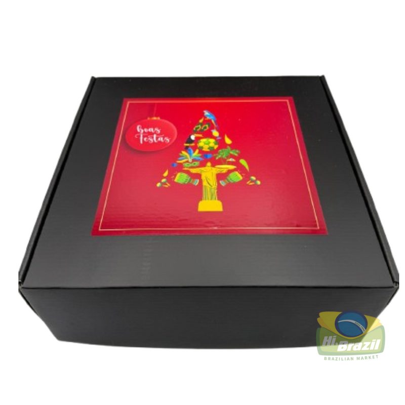 Embalagem Cesta Caixa Preta Decorada