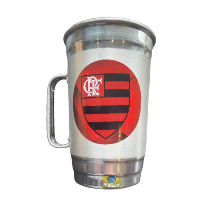 Caneca Escovada com Alca e Brasao do Flamengo