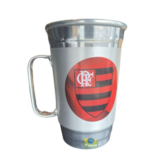 Caneca Escovada com Alca e Brasao do Flamengo