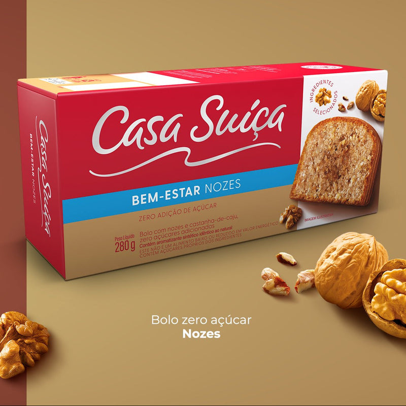 Casa Suica Sugar-Free Walnut Cake 280g