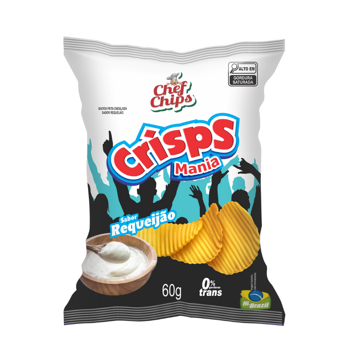 Chef Chips Batata Ondulada sabor Requeijao 60g