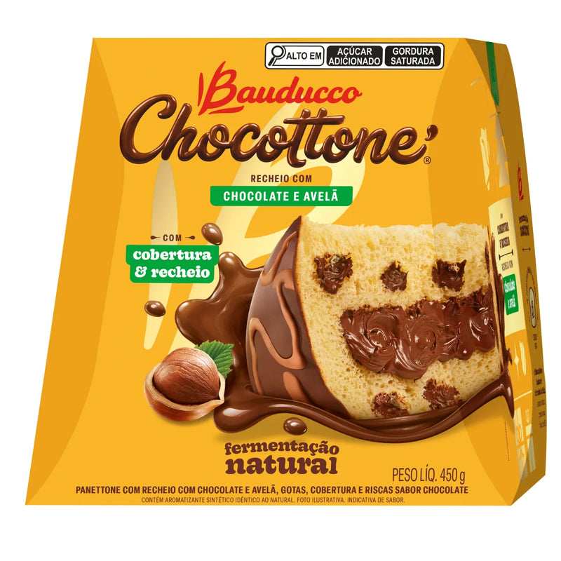 Bauducco Chocottone Creme de Avela e Gostas de Chocolate 454g