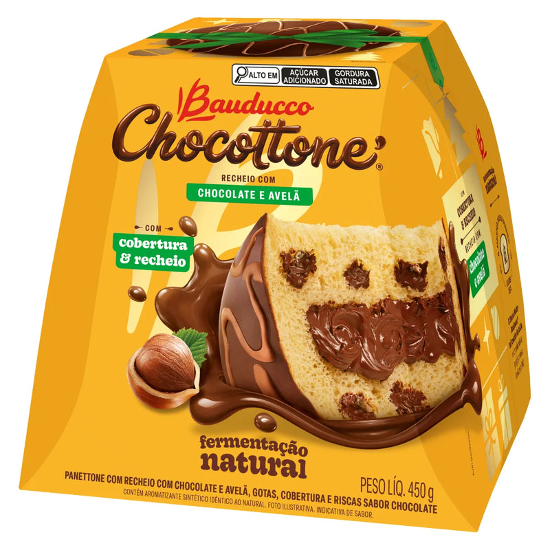 Bauducco Chocottone Creme de Avela e Gostas de Chocolate 454g