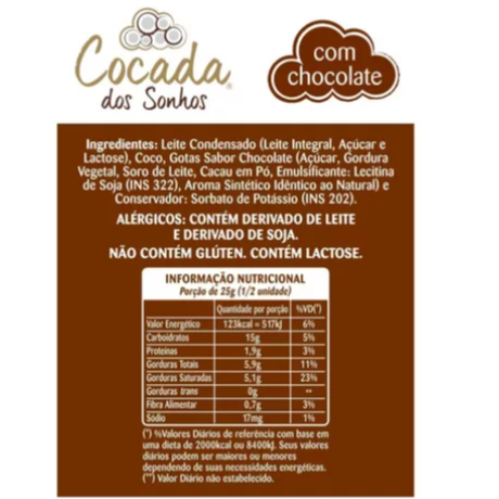 Cocada dos Sonhos com Chocolate 42g