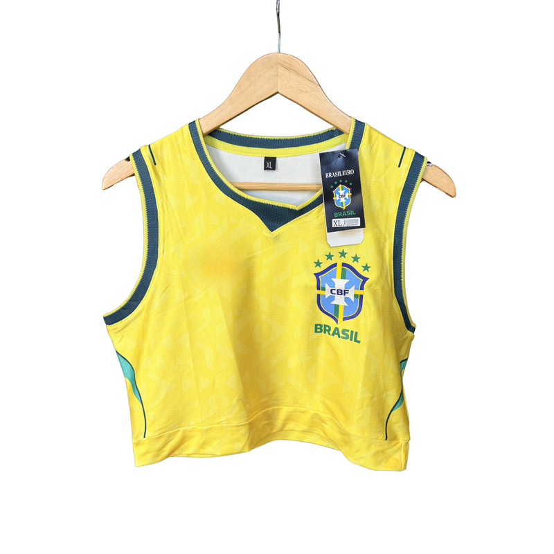 Brasil Cropped Feminino Copa 2026 Versao Fa