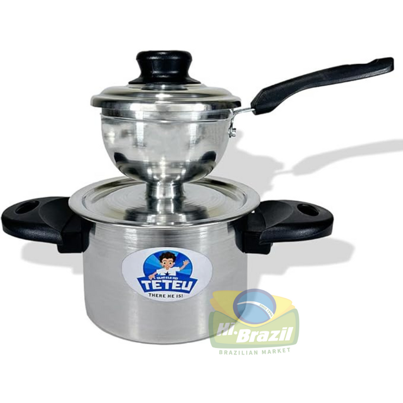 Teteu Individual Portion Couscous Pot Polished Aluminum - Size Small