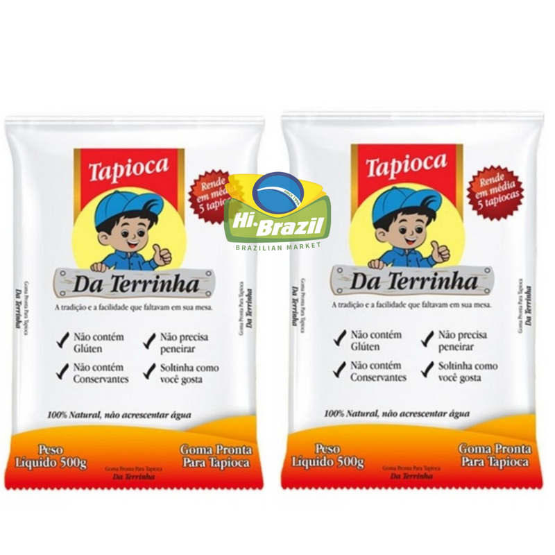 2 unidades Da Terrinha Massa Hidratada para Tapioca 500g