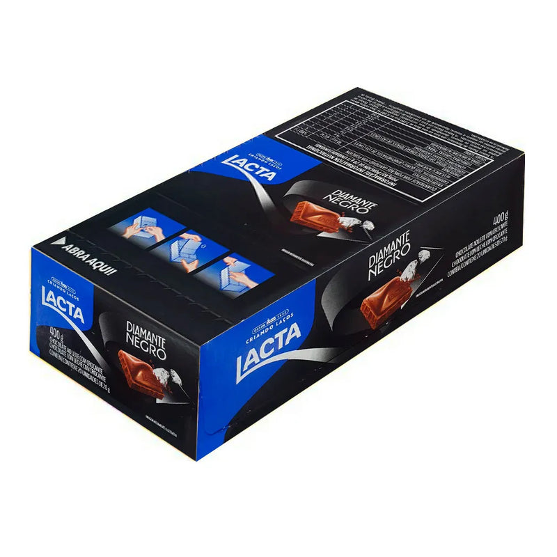 Lacta Barra Diamante Negro Caixa com 20 unid
