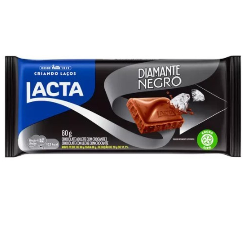 Lacta Barra Diamante Negro 80g