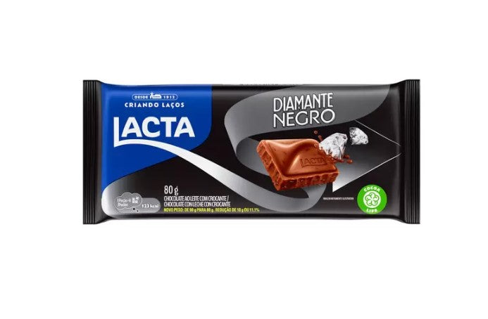 Lacta Barra Diamante Negro 90g - Diamante Negro Chocolate Bar