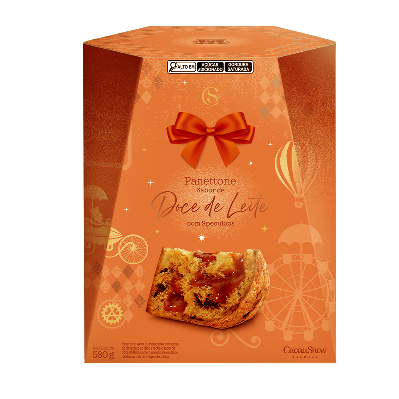 Cacau Show Panettone Doce de Leite com Speculoos 580g