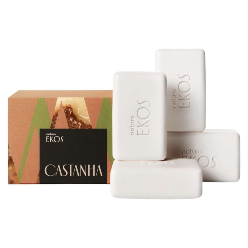 Natura Ekos Sabonete em Barra 4 unid Castanha