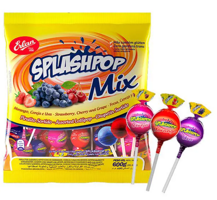 Erlan Pirulito Splashpop Mix 600g - Lollypop Mix
