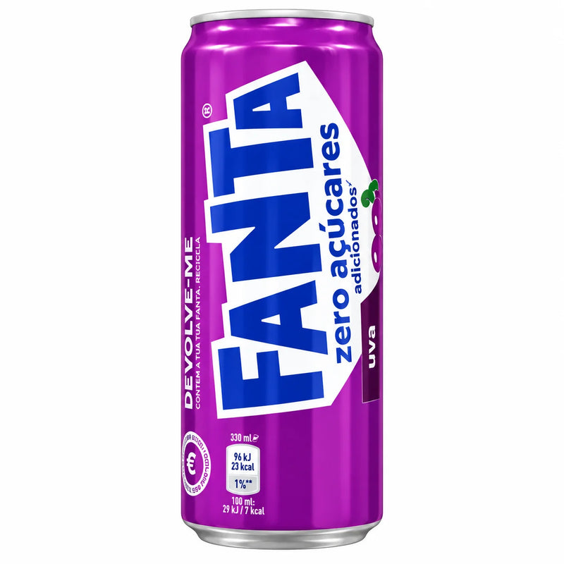 Fanta Grape Zero Sugar 330ml can, expiration date October 31, 2026