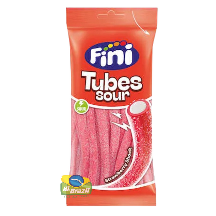 Fini Bala Tubinho de Morango Azedinho 90g