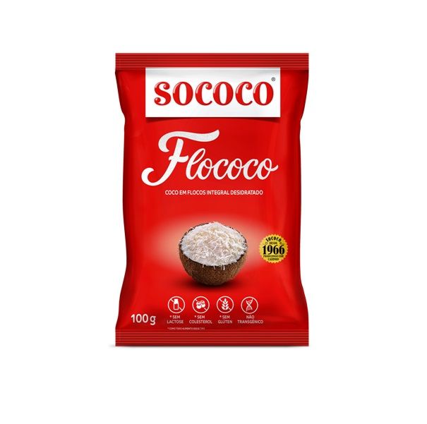 Sococo Flococo Coco em flocos integral desidratado 100g