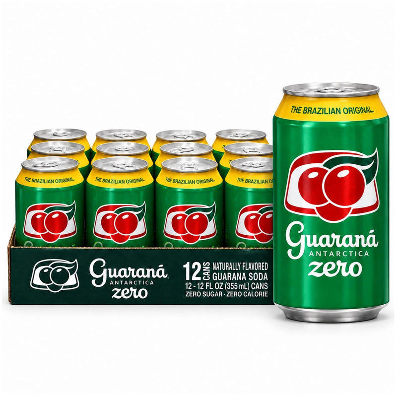Antarctica Brazilian Guarana Diet Soda 12 fl. oz (12 pack) - Guarana Diet lata 355ml (12 unidades)