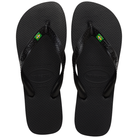Havaianas Brasil Logo Chinelo Preto