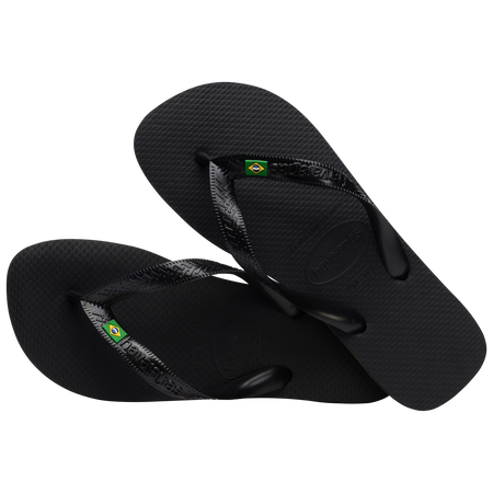 Havaianas Brasil Logo Chinelo Preto