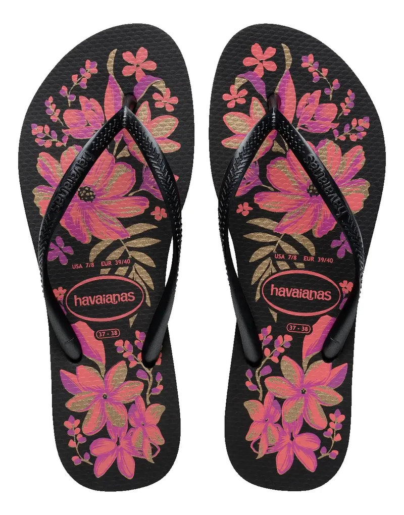 Havaianas Slim Organic Floral Pink