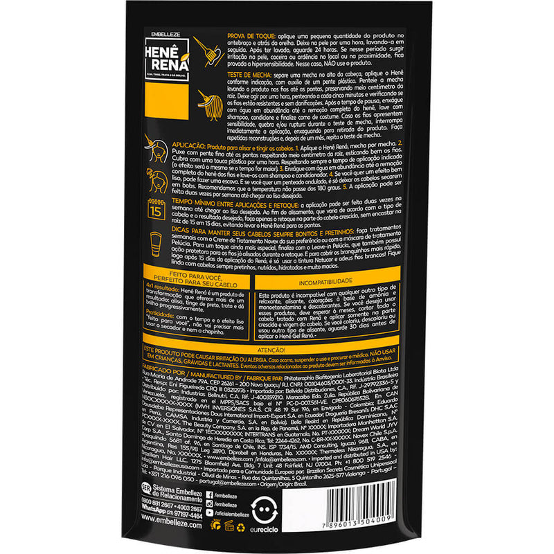 Embelezze Hene Rena Natural Black Gel Pouch 180g