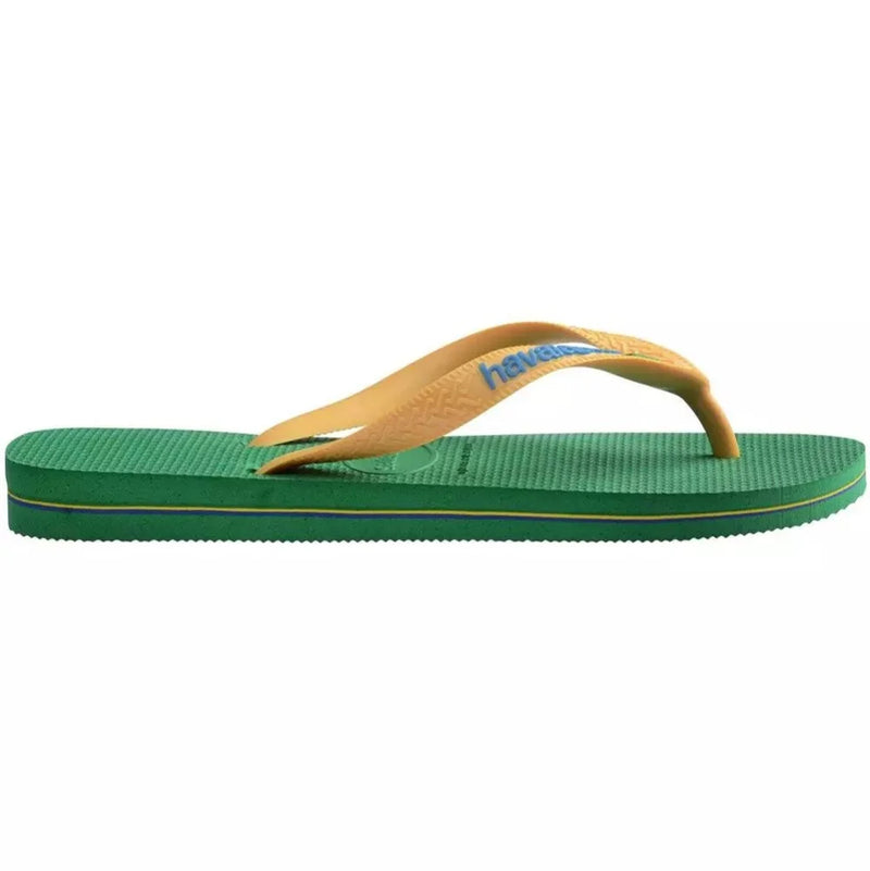 Havaianas Brazil Logo Flip Flop Green and Yellow