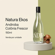 Imagem informativa Natura Ekos Andiroba Colônia Frescor 150ml, venda por unidade; pedestal cenográfico não incluso