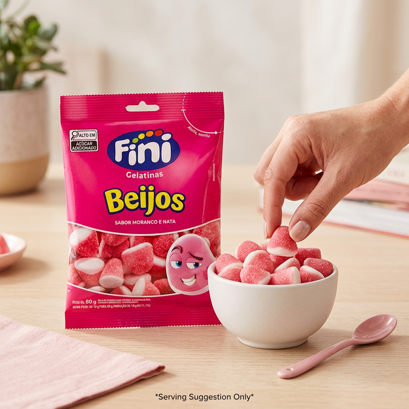 Fini Beijos 80 g em cena ilustrativa de consumo