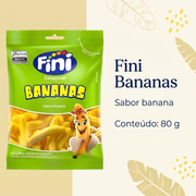 Imagem informativa Fini Bananas sabor banana 80 g