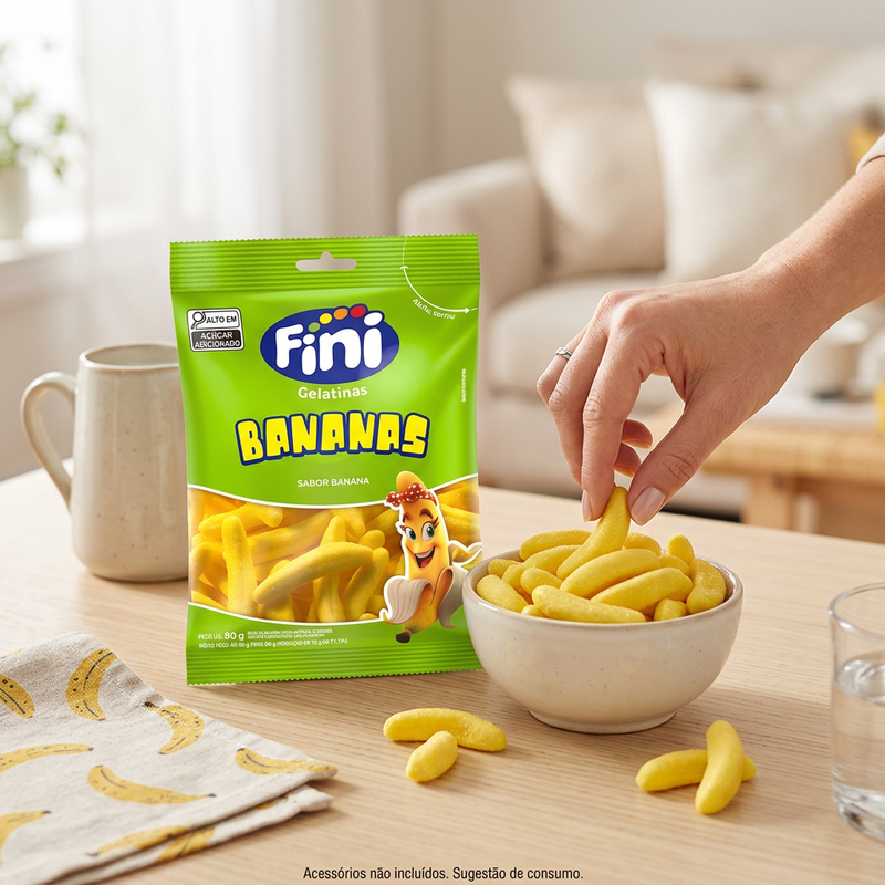 Fini Bananas 80 g em cena ilustrativa de consumo
