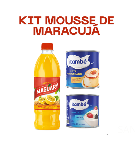 Mouse de Maracuja Kit Ingredientes 1 Receita