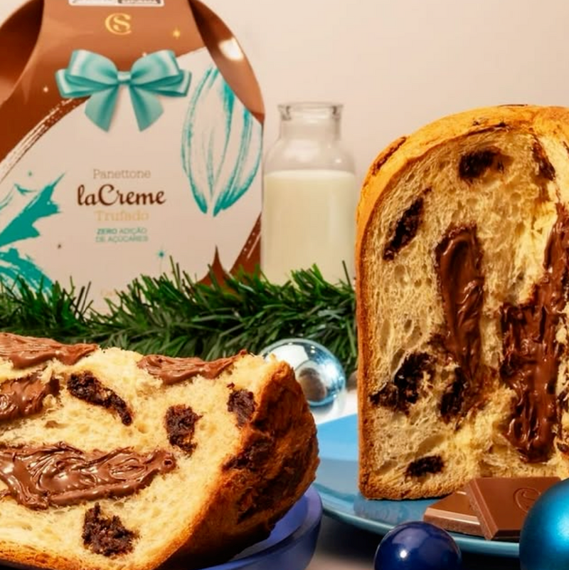 Cacau Show Panettone laCreme Zero Adicao de Acucar 650g