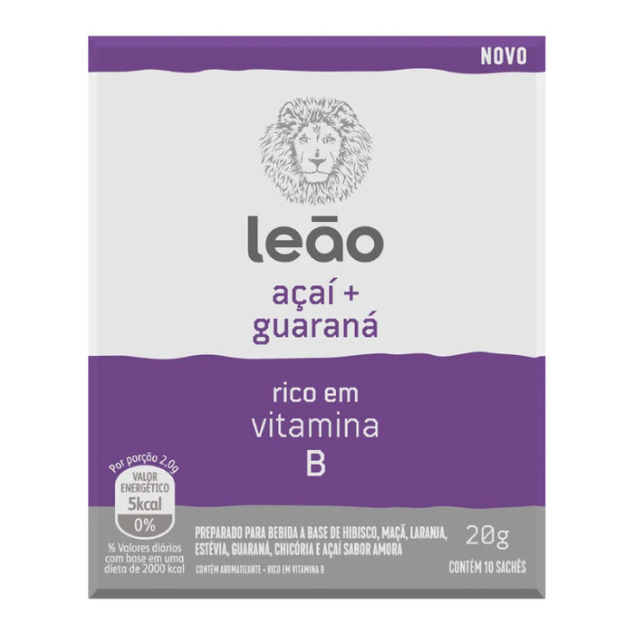 Leao Cha Vitaminico Acai e Guarana - Vitamin Tea Açaí and Guarana