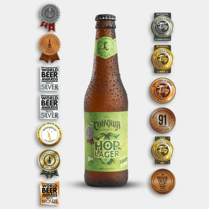 Louvada Cerveja Hop Lager Puro Malte 355ml