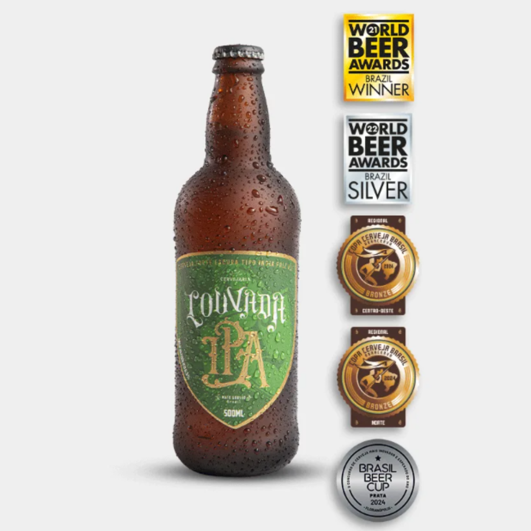 Louvada IPA Beer 500ml — Hi Brazil Market